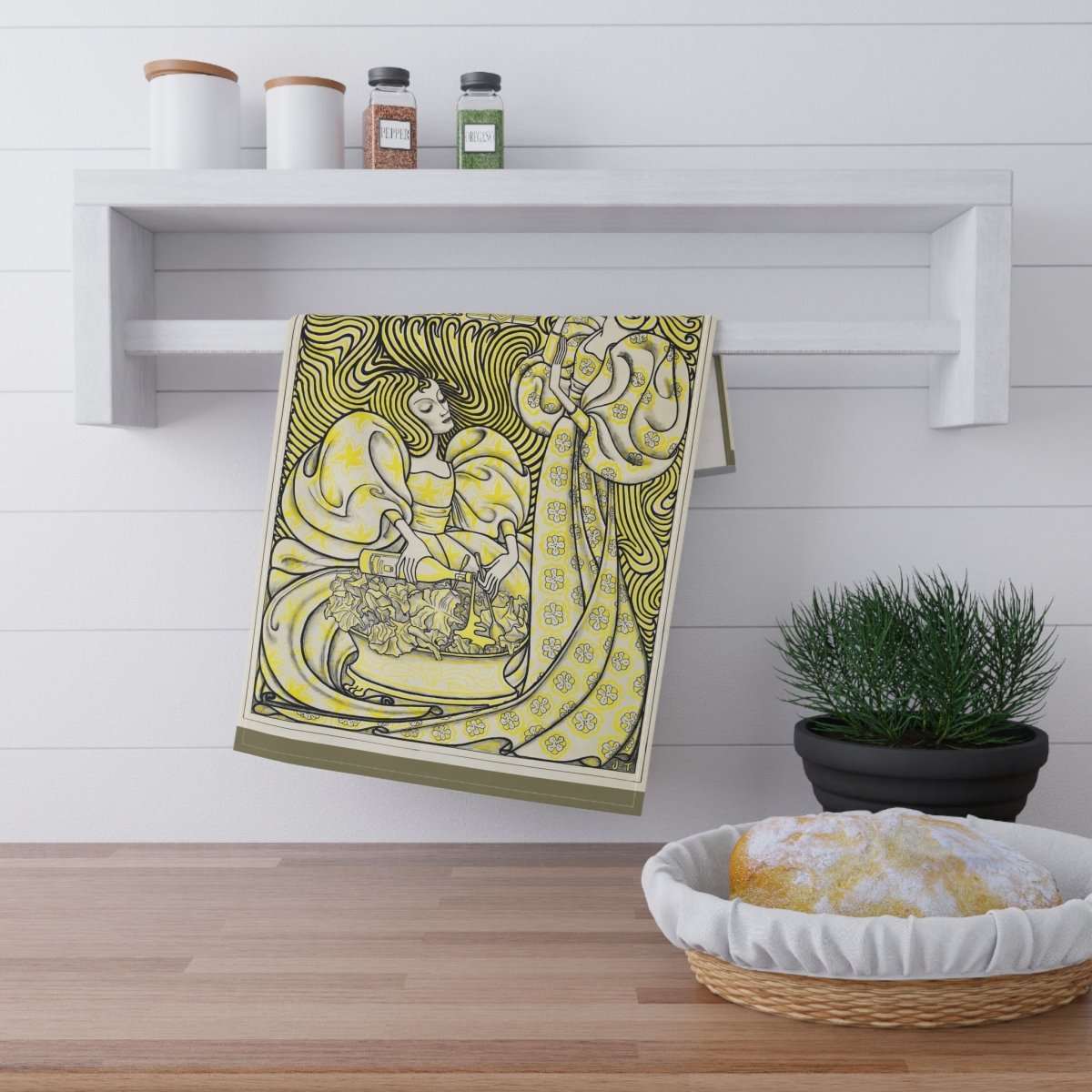 Delft Salad Oil | Tea Towel - Tea Towel - Piccolo Fiore Prints