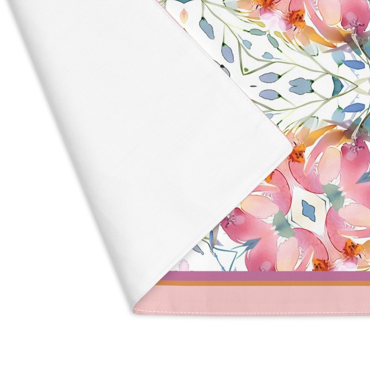 Delicate Diamond Bloom Border Placemat - Cotton Twill Placemat - Piccolo Fiore Prints