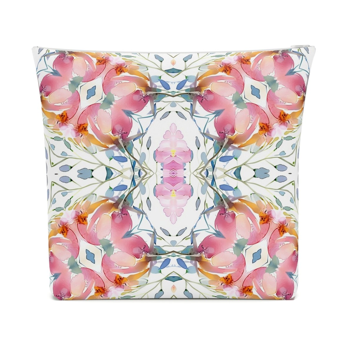 Delicate Diamond Bloom | Cotton Cosmetic Bag - Cotton Cosmetic Bag - Piccolo Fiore Prints