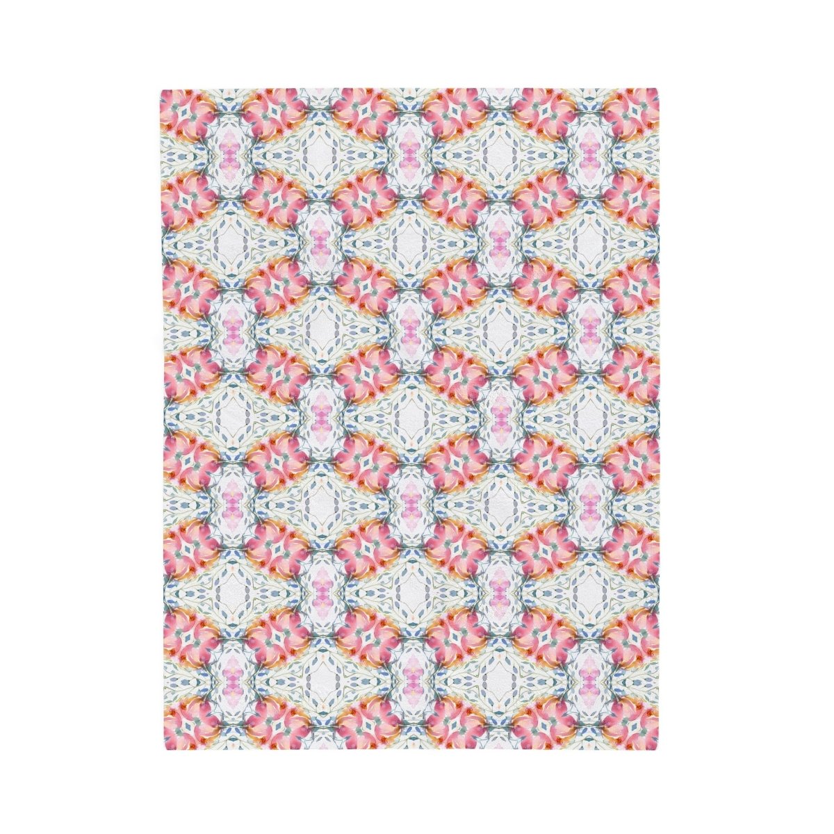 Delicate Diamond Bloom | Velveteen Plush Blanket - Minky Throw Blanket - Piccolo Fiore Prints