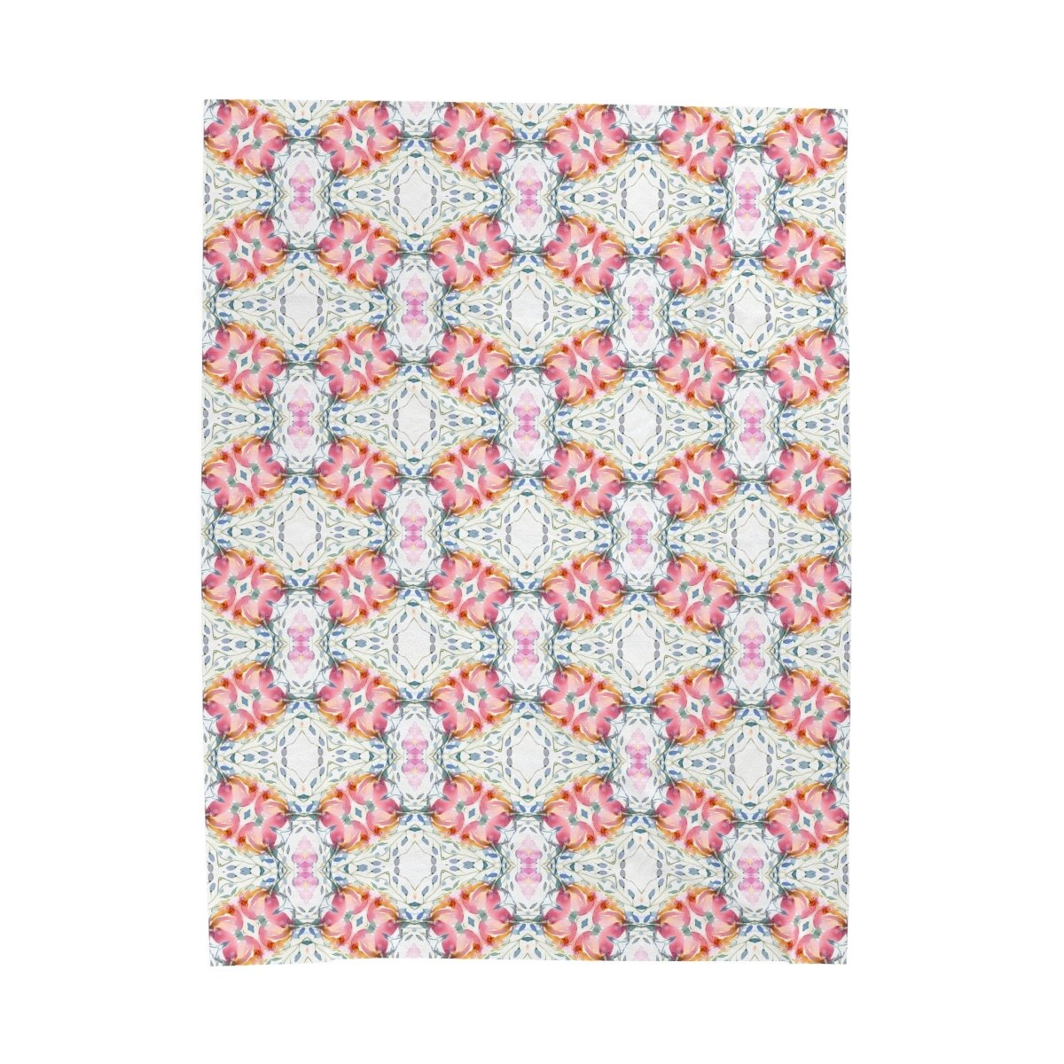 Delicate Diamond Bloom | Velveteen Plush Blanket - Minky Throw Blanket - Piccolo Fiore Prints