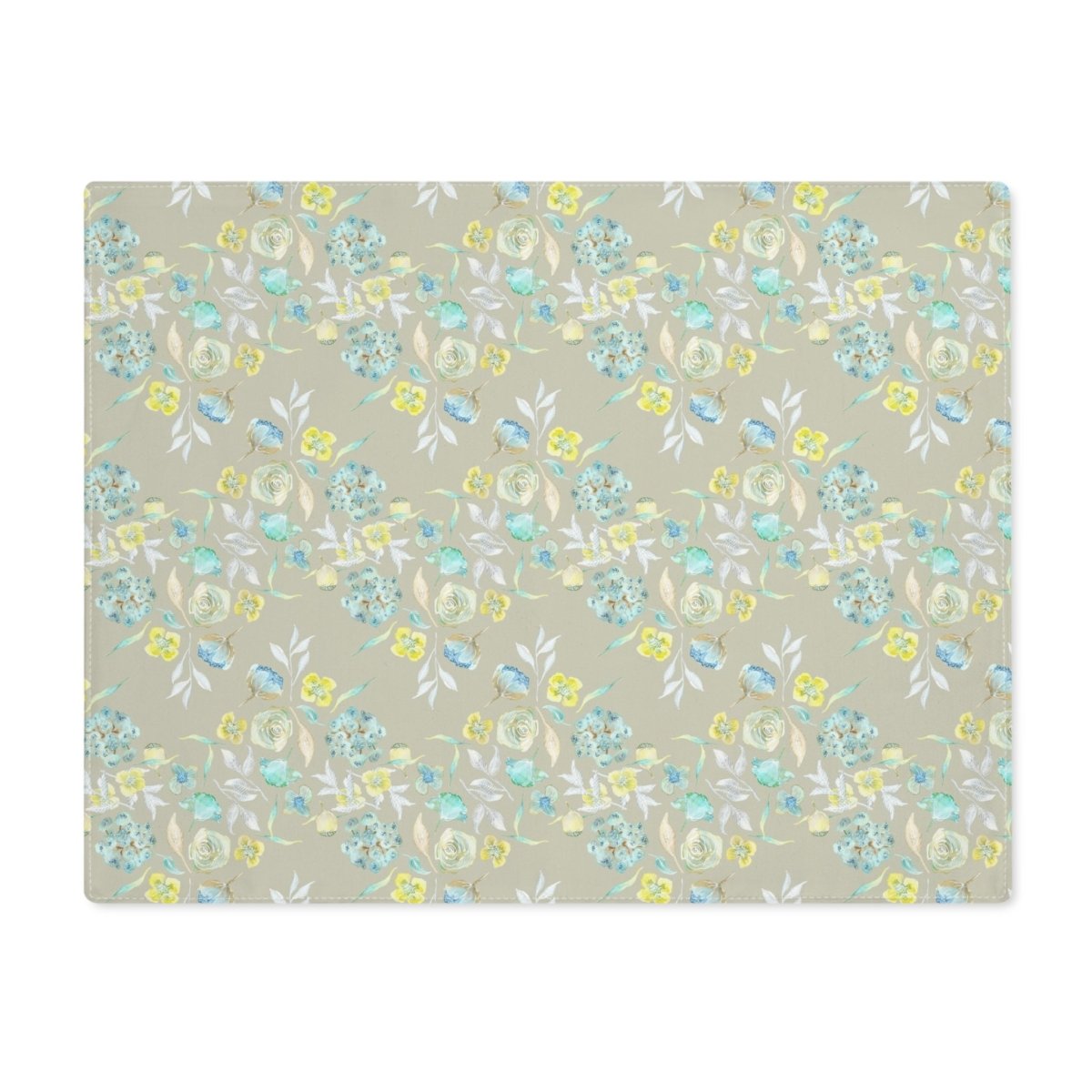Ditsy Floral Zig - Zag in Beige | Placemat - Cotton Twill Placemat - Piccolo Fiore Prints
