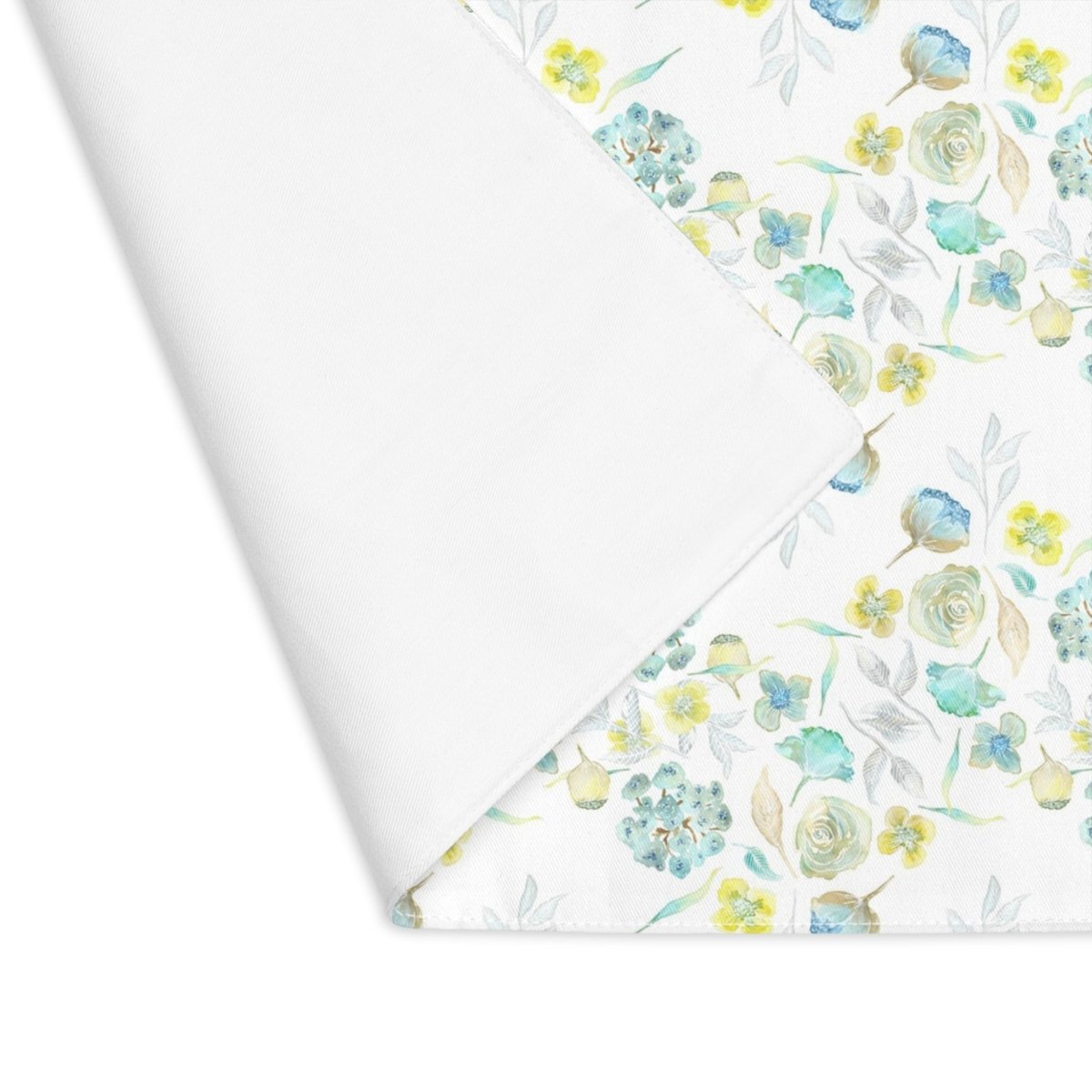 Ditsy Floral Zig - Zag in White | Placemat - Cotton Twill Placemat - Piccolo Fiore Prints