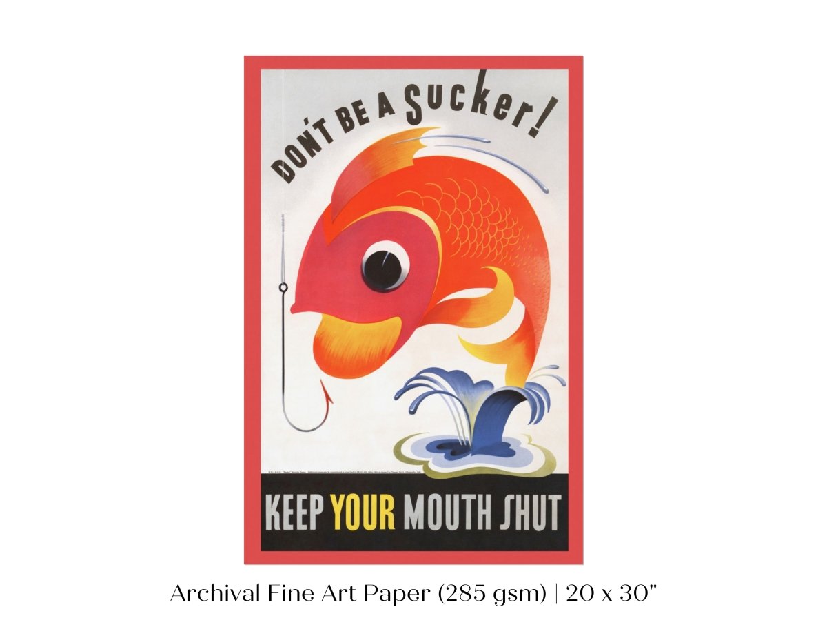Don't be a Sucker! | P707 - Single Art Prints - Piccolo Fiore Prints