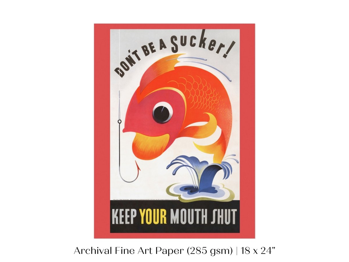 Don't be a Sucker! | P707 - Single Art Prints - Piccolo Fiore Prints