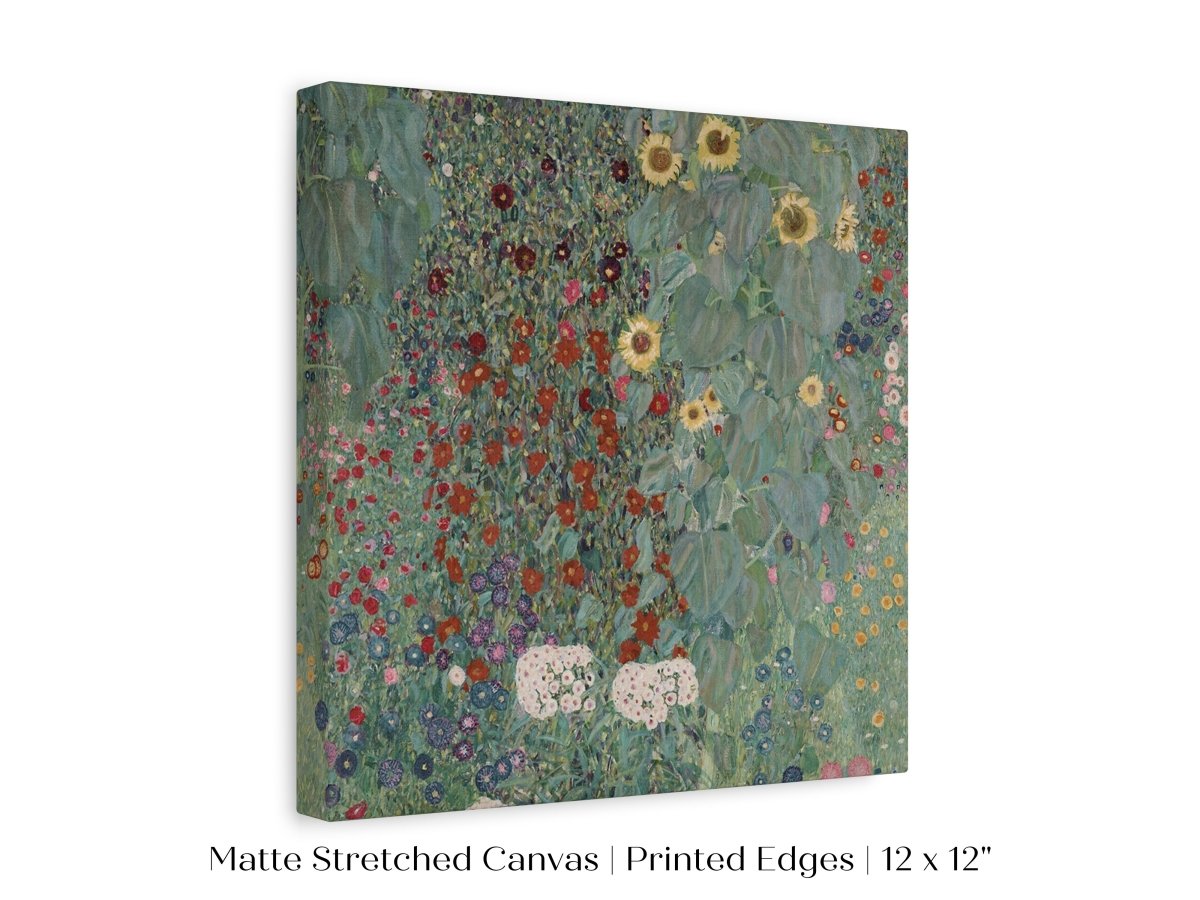 Farm Garden with Sunflowers | P383 - Single Square Art Prints - Piccolo Fiore Prints