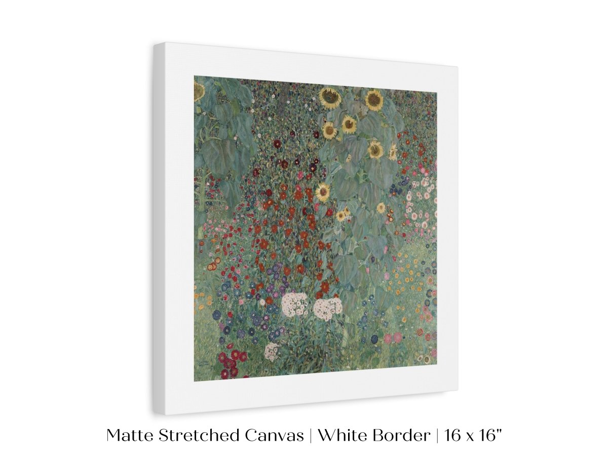 Farm Garden with Sunflowers | P383 - Single Square Art Prints - Piccolo Fiore Prints