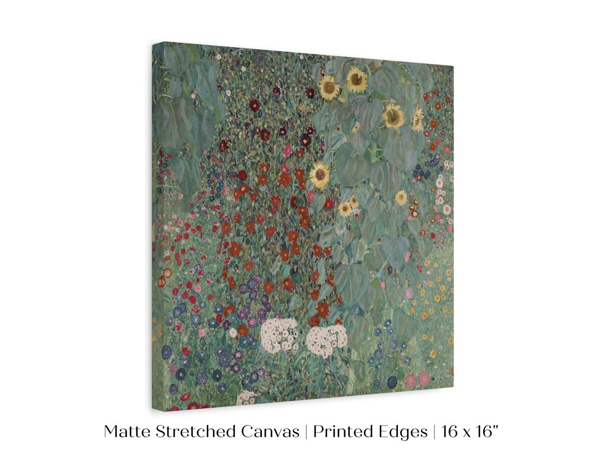 Farm Garden with Sunflowers | P383 - Single Square Art Prints - Piccolo Fiore Prints
