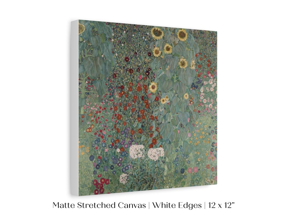 Farm Garden with Sunflowers | P383 - Single Square Art Prints - Piccolo Fiore Prints