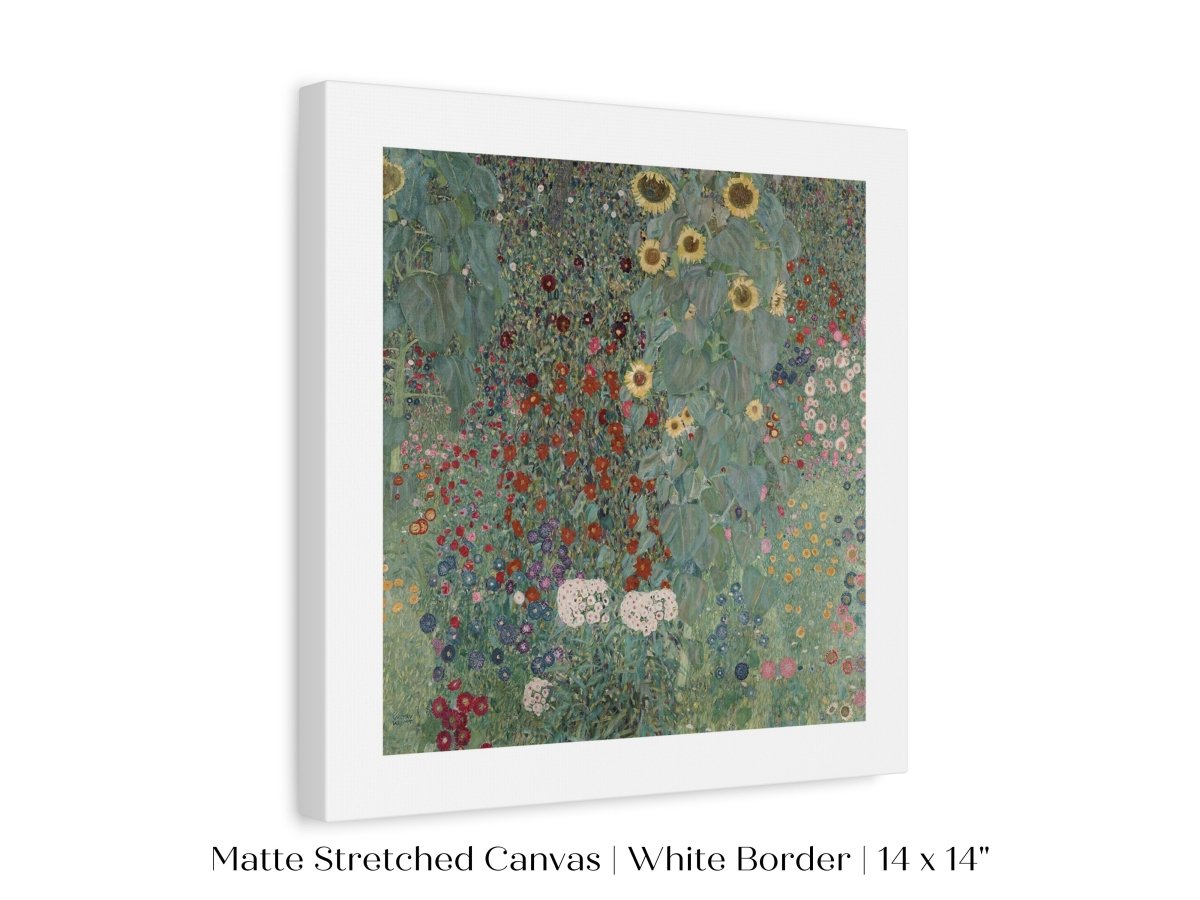 Farm Garden with Sunflowers | P383 - Single Square Art Prints - Piccolo Fiore Prints
