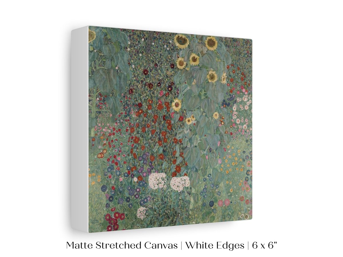 Farm Garden with Sunflowers | P383 - Single Square Art Prints - Piccolo Fiore Prints