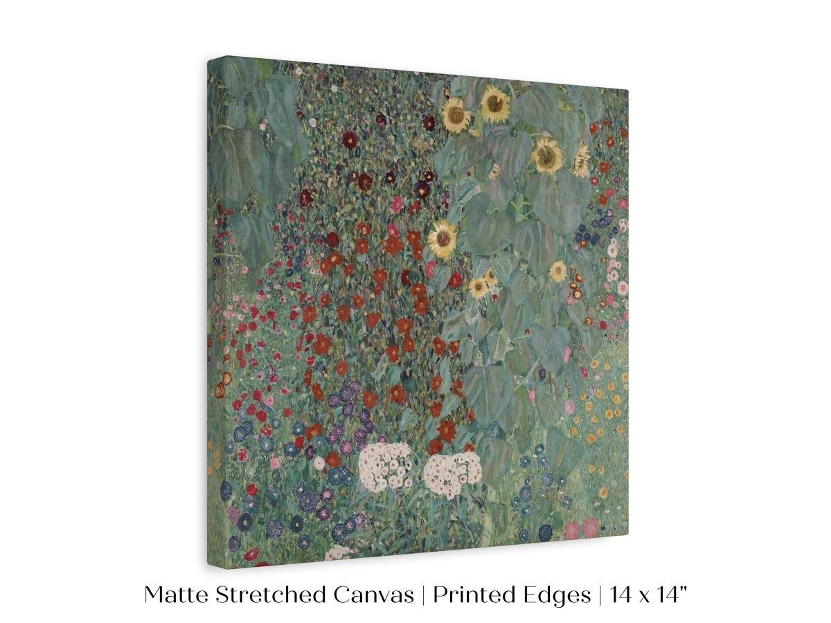 Farm Garden with Sunflowers | P383 - Single Square Art Prints - Piccolo Fiore Prints