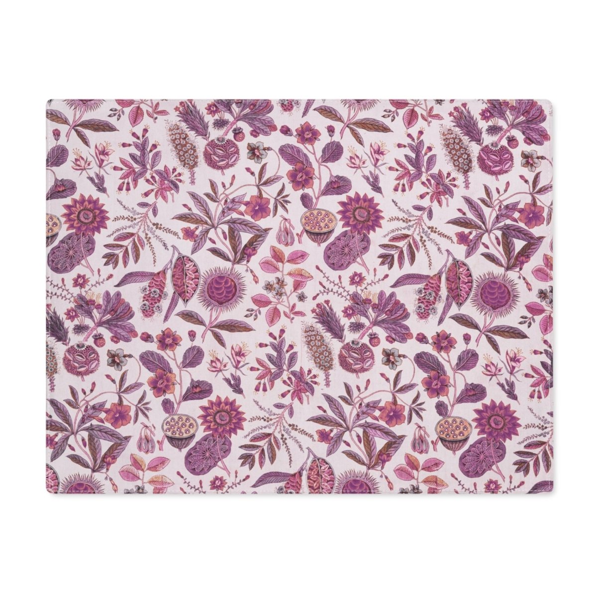 Flora in Pink and Purple | Placemat - Cotton Twill Placemat - Piccolo Fiore Prints