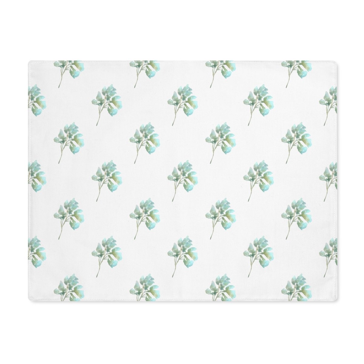 Flower Head in White | Placemat - Cotton Twill Placemat - Piccolo Fiore Prints