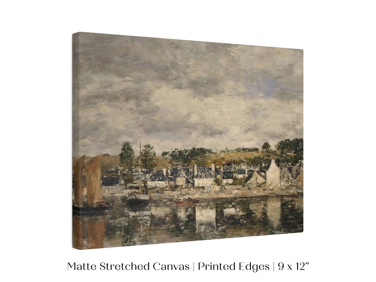 French Village by A River | P124 - Single Art Prints - Piccolo Fiore Prints