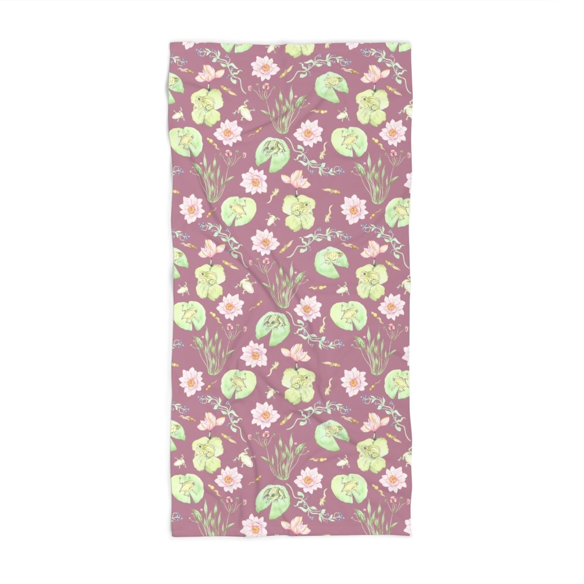 Frog Pond Evolution in Dusky Pink | Beach Towel - Beach Towel - Piccolo Fiore Prints