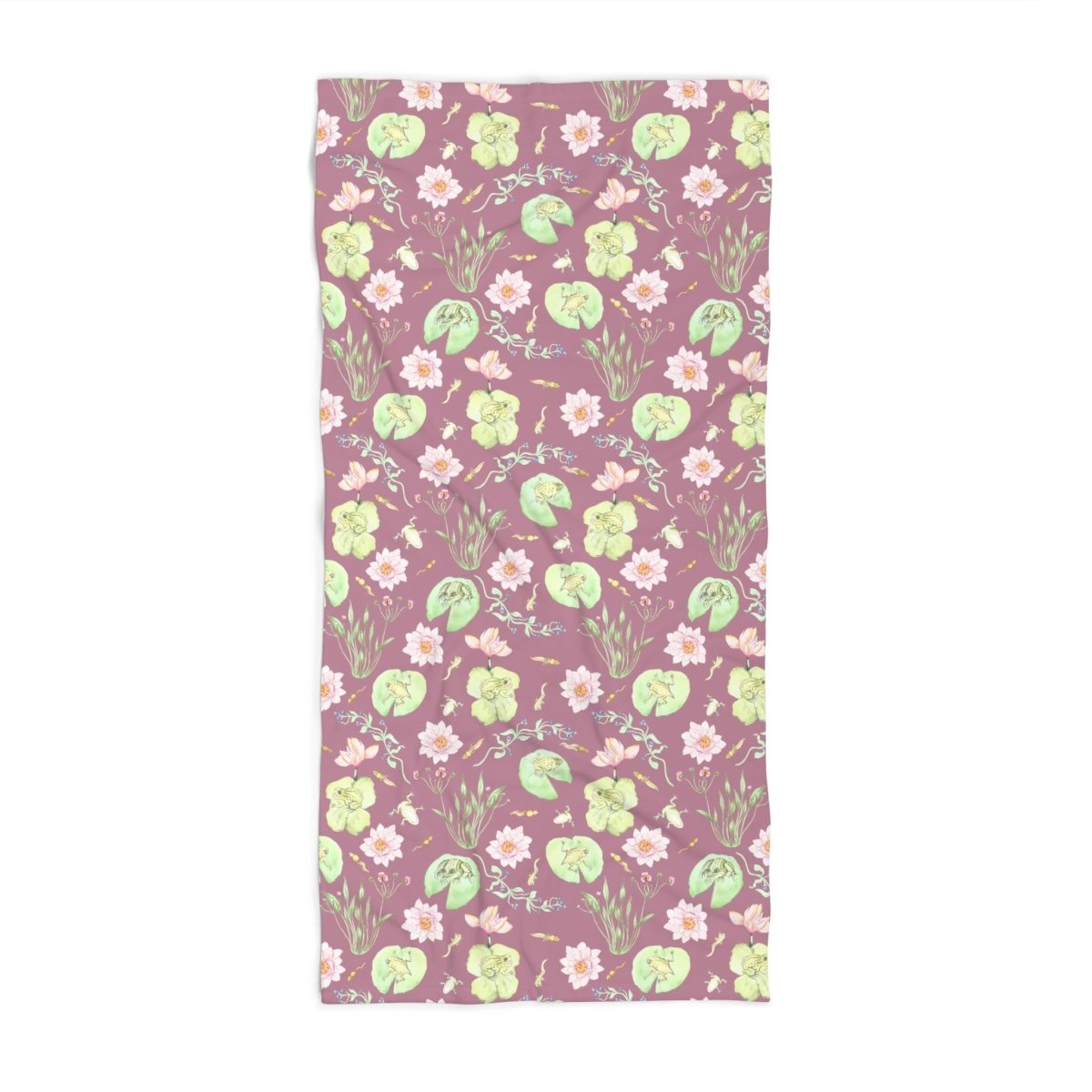 Frog Pond Evolution in Dusky Pink | Beach Towel - Beach Towel - Piccolo Fiore Prints
