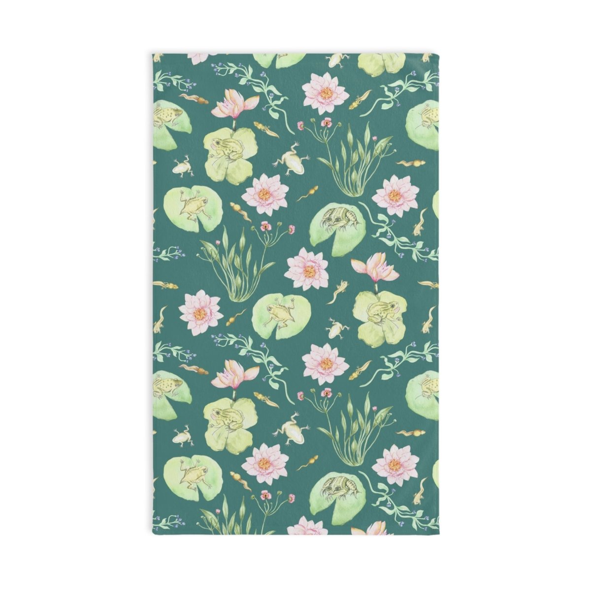 Frog Pond Evolution in Green | Hand Towel - Hand Towel - Piccolo Fiore Prints