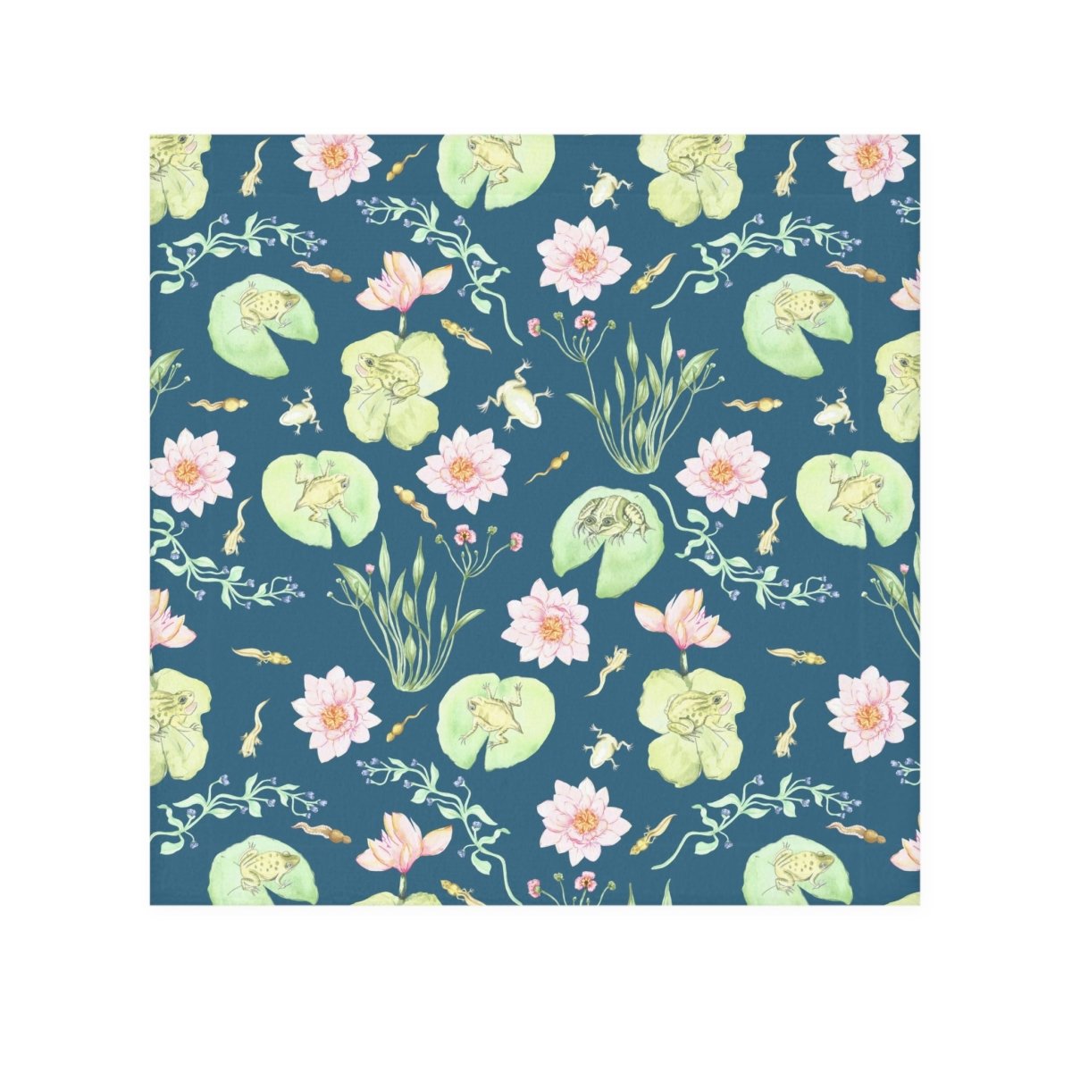Frog Pond Evolution in Teal | Face Towel - Face Towel - Piccolo Fiore Prints