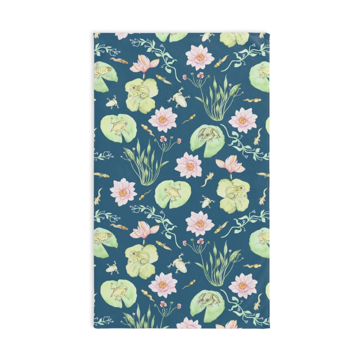 Frog Pond Evolution in Teal | Hand Towel - Hand Towel - Piccolo Fiore Prints