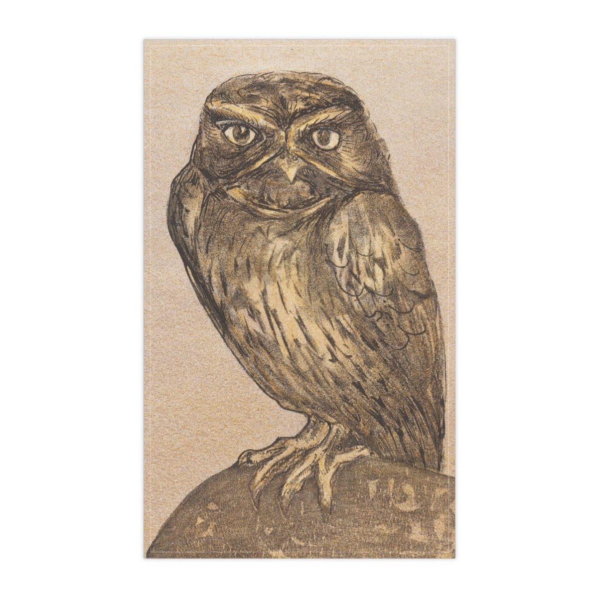 Frowning Owl | Tea Towel - Tea Towel - Piccolo Fiore Prints