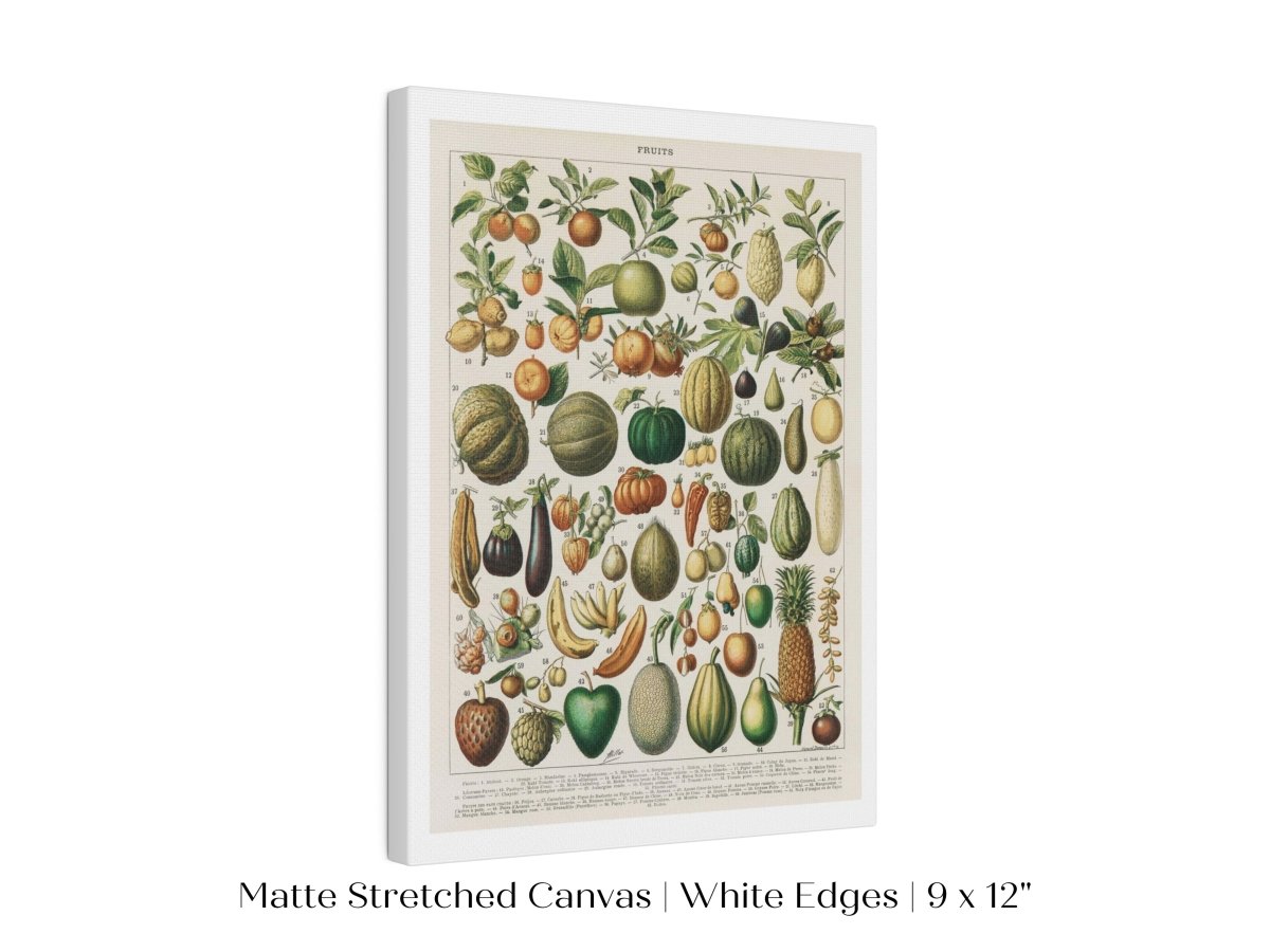 Fruits and Vegetables Chart | P396 - Single Art Prints - Piccolo Fiore Prints