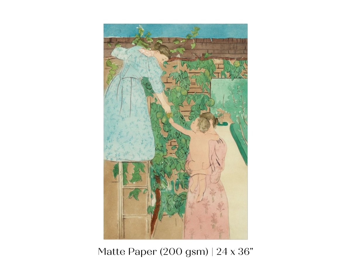 Gathering Fruit | P148 - Single Art Prints - Piccolo Fiore Prints