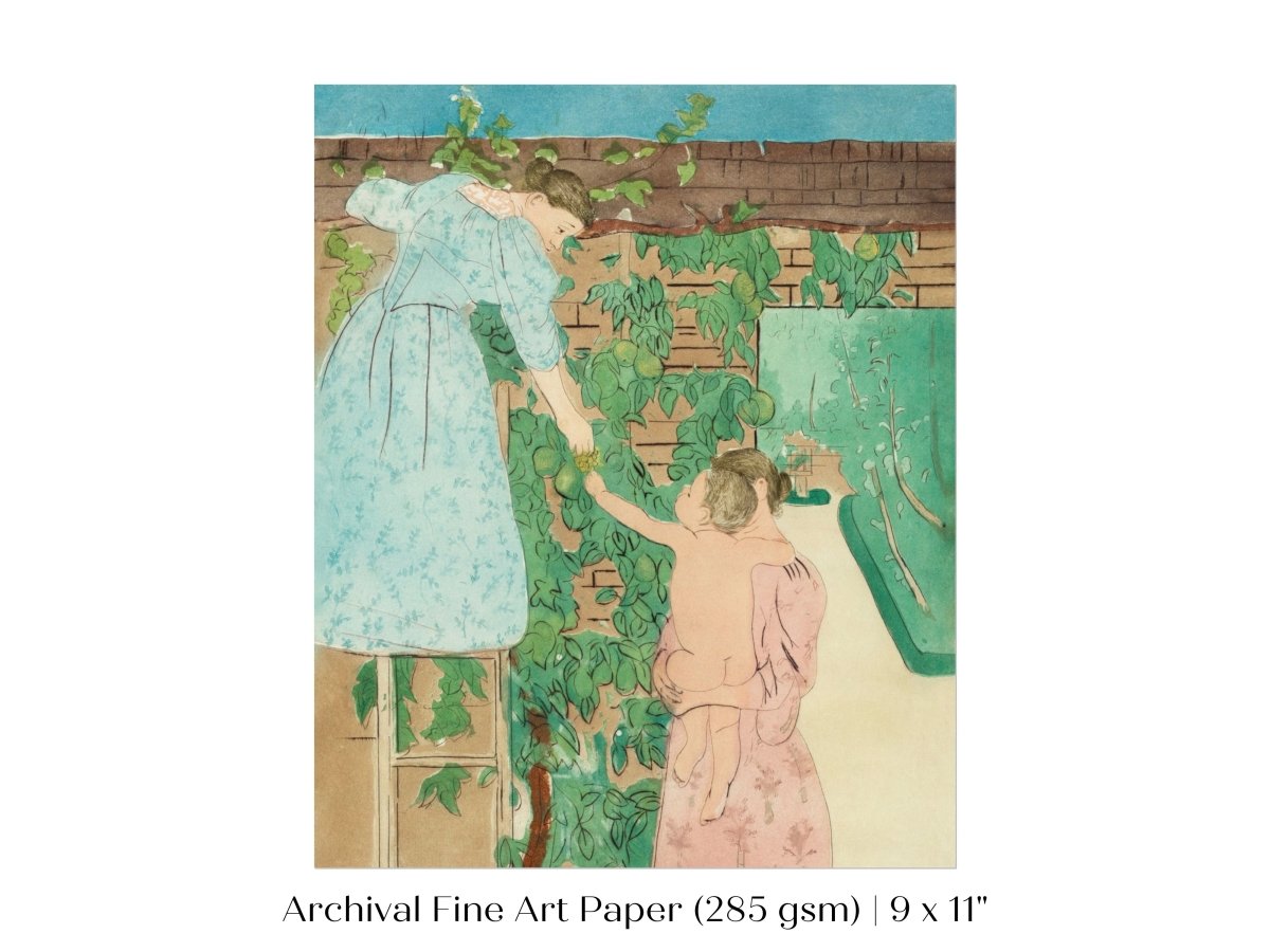 Gathering Fruit | P148 - Single Art Prints - Piccolo Fiore Prints