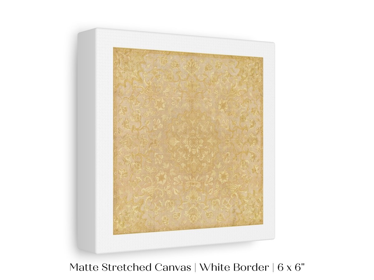 Gold Irelandian Coverlet | Textile Art Print | P131 - Single Square Art Prints - Piccolo Fiore Prints