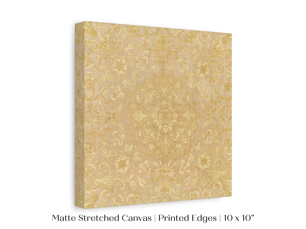 Gold Irelandian Coverlet | Textile Art Print | P131 - Single Square Art Prints - Piccolo Fiore Prints