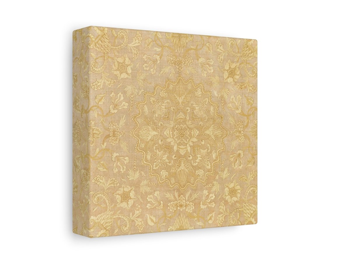 Gold Irelandian Coverlet | Textile Art Print | P131 - Single Square Art Prints - Piccolo Fiore Prints