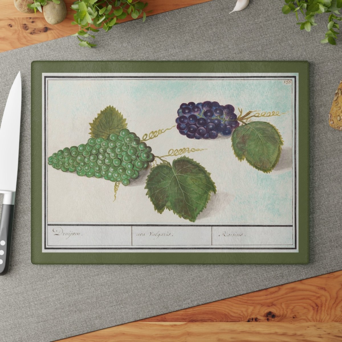 Grapes | Glass Chopping Board - Glass Chopping Board - Piccolo Fiore Prints