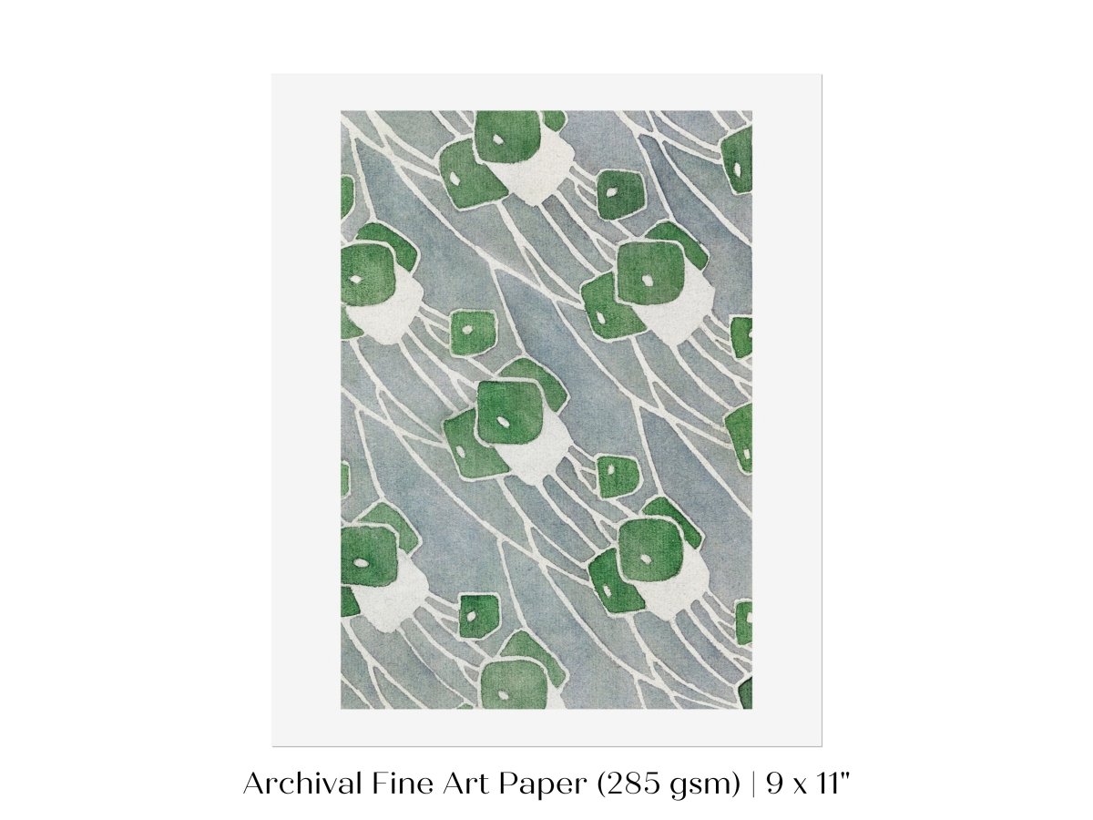 Green Geometric | P10 - Single Art Prints - Piccolo Fiore Prints