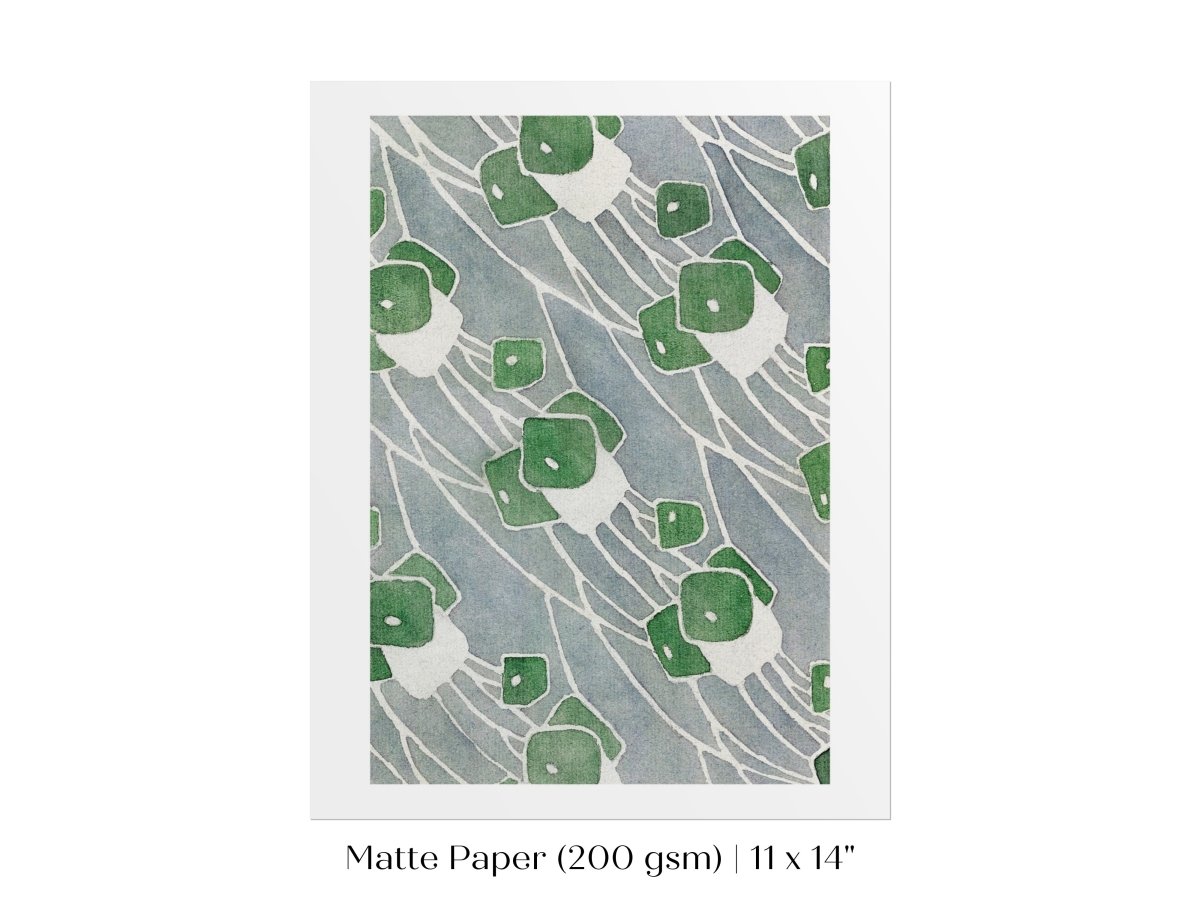 Green Geometric | P10 - Single Art Prints - Piccolo Fiore Prints