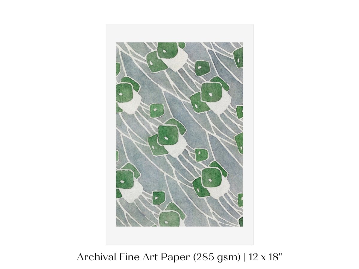 Green Geometric | P10 - Single Art Prints - Piccolo Fiore Prints