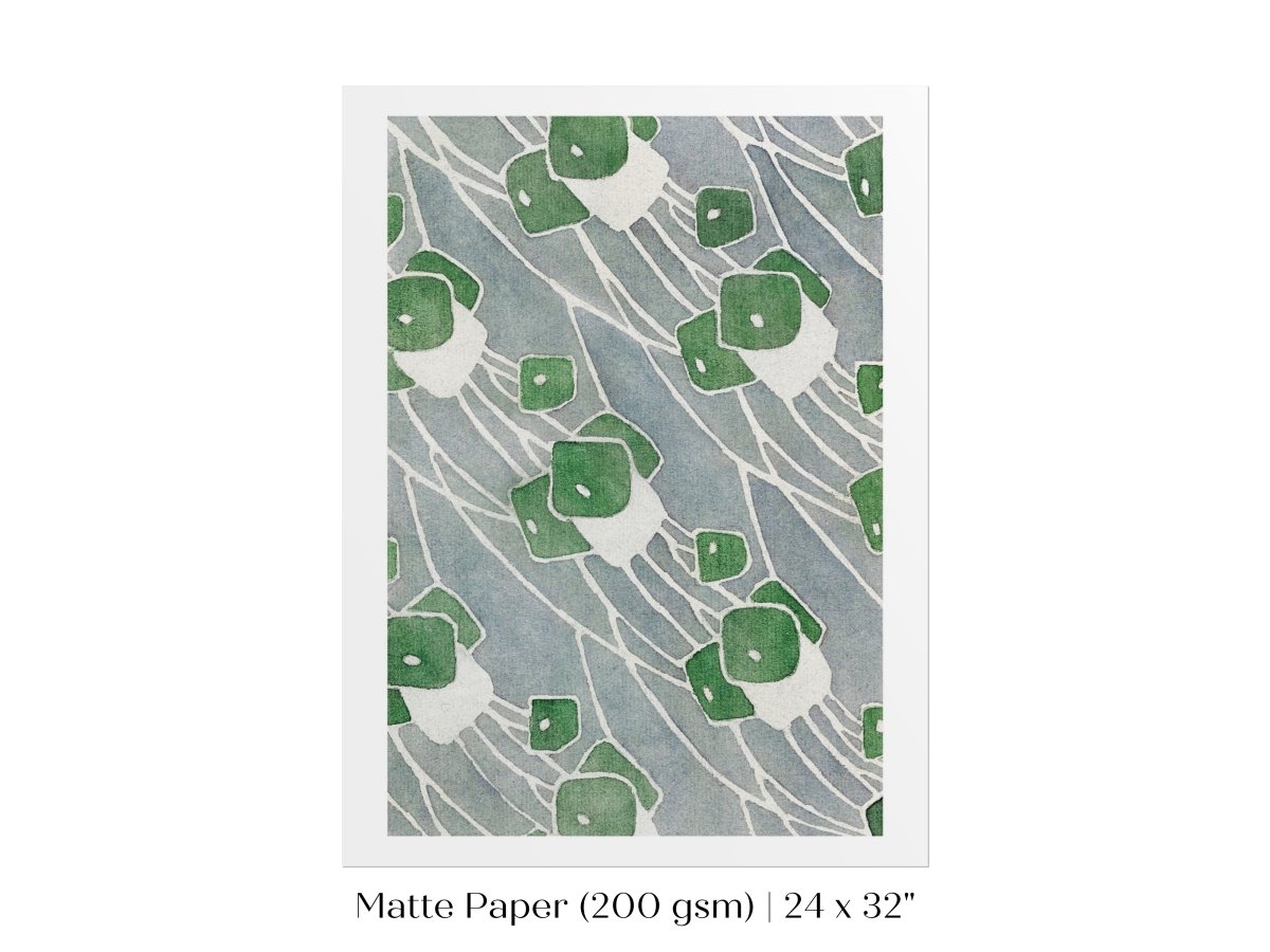 Green Geometric | P10 - Single Art Prints - Piccolo Fiore Prints