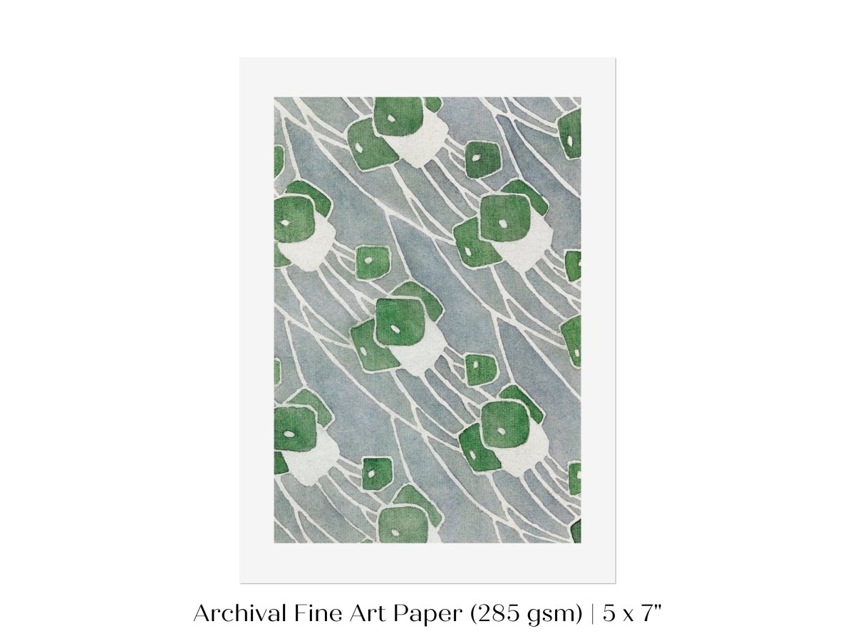 Green Geometric | P10 - Single Art Prints - Piccolo Fiore Prints
