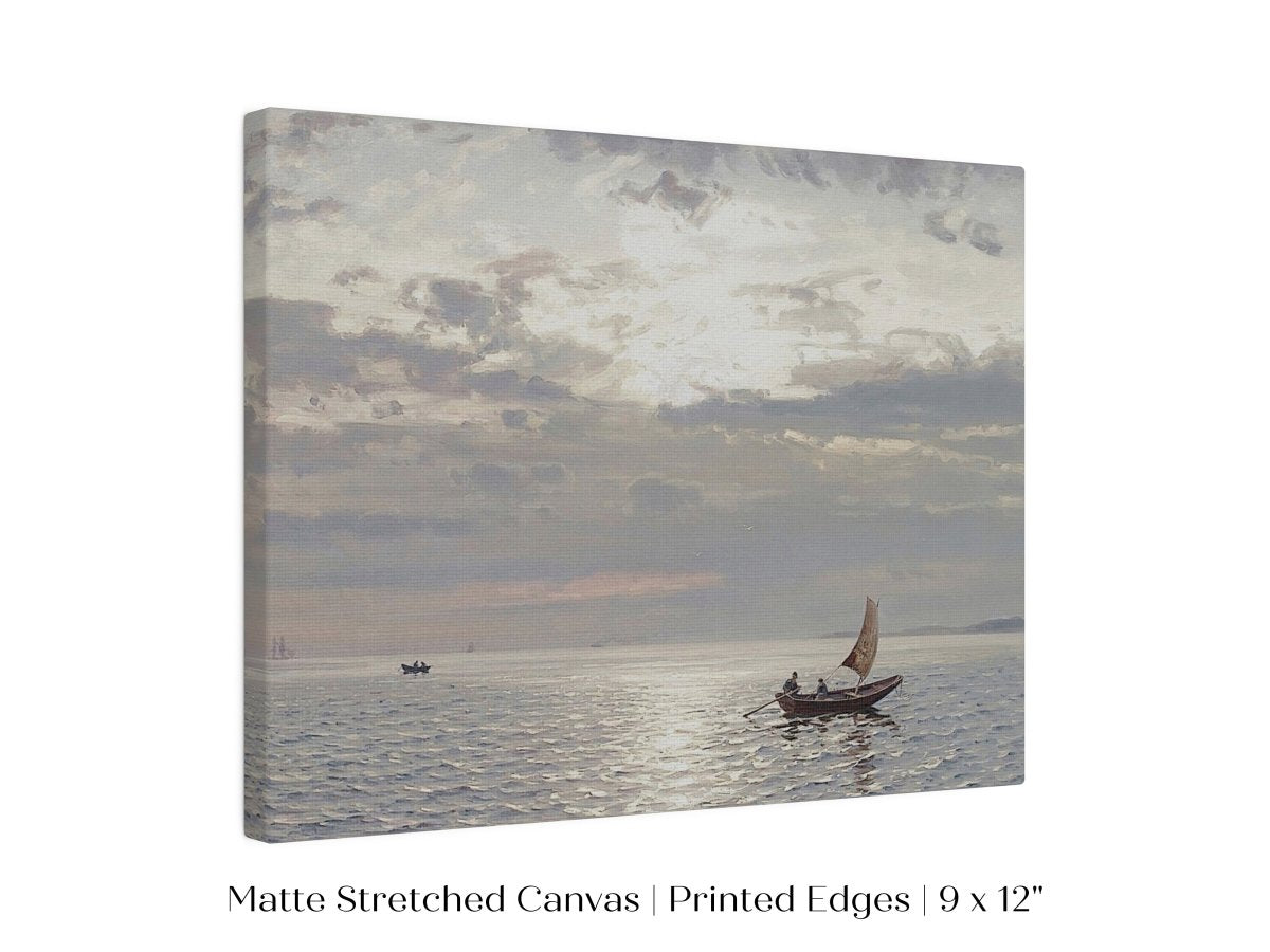 Grey Sailing Boat Seascape | P427 - Single Art Prints - Piccolo Fiore Prints