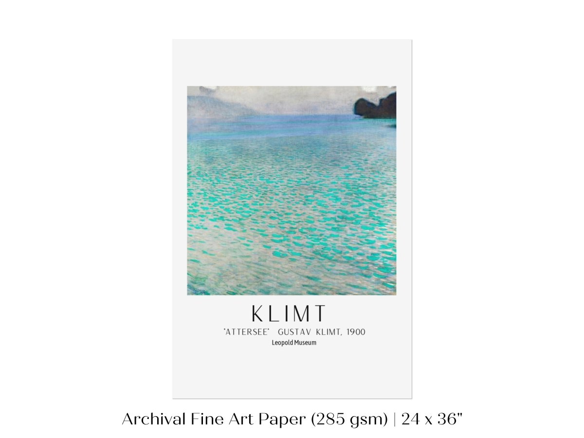 Gustav Klimt Attersee Exhibition Print | P3 - Single Art Prints - Piccolo Fiore Prints