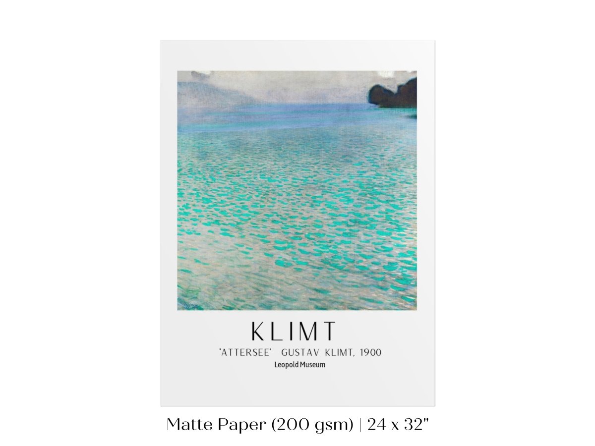 Gustav Klimt Attersee Exhibition Print | P3 - Single Art Prints - Piccolo Fiore Prints