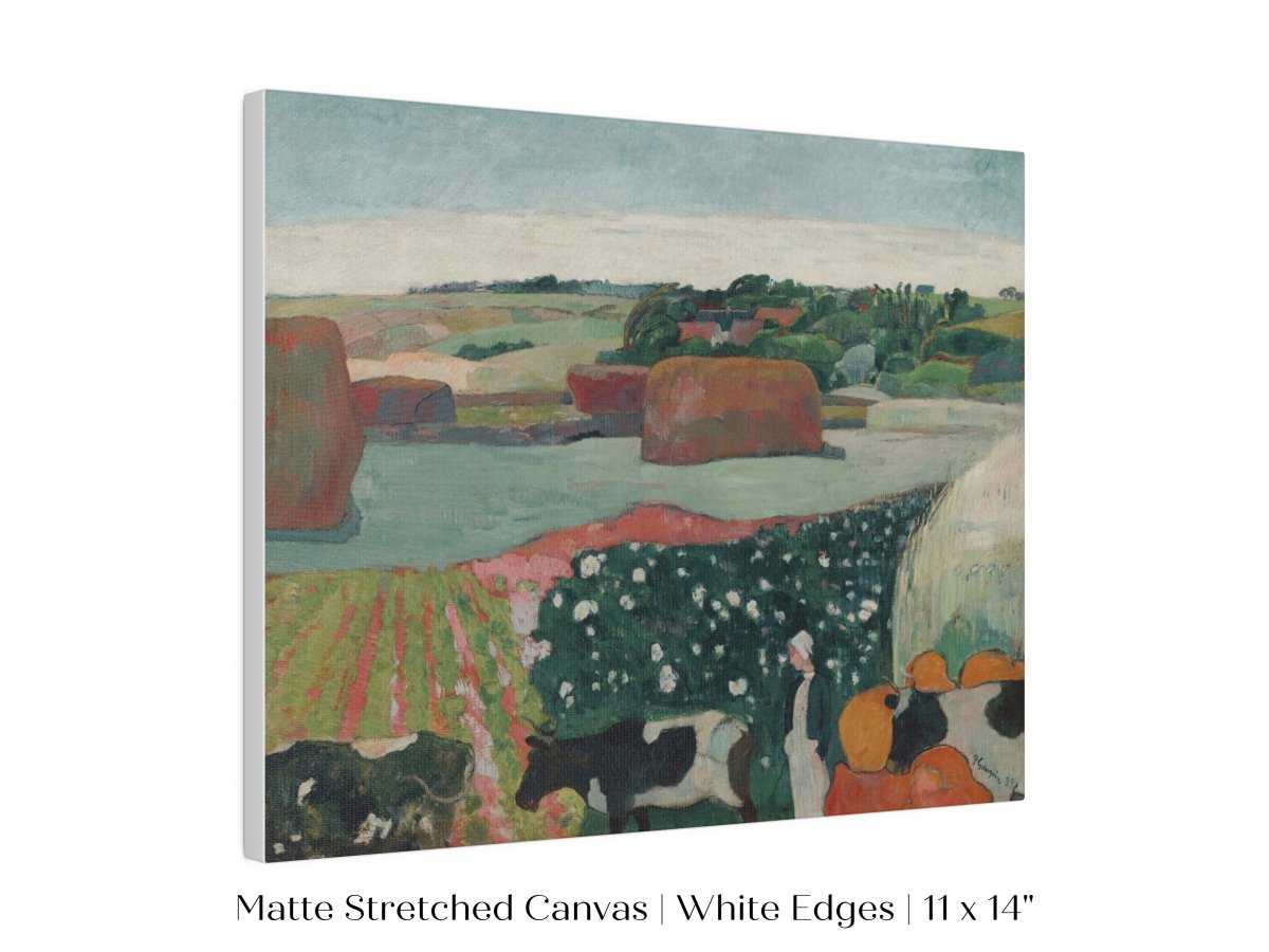 Haystacks and Cows | P500 - Single Art Prints - Piccolo Fiore Prints