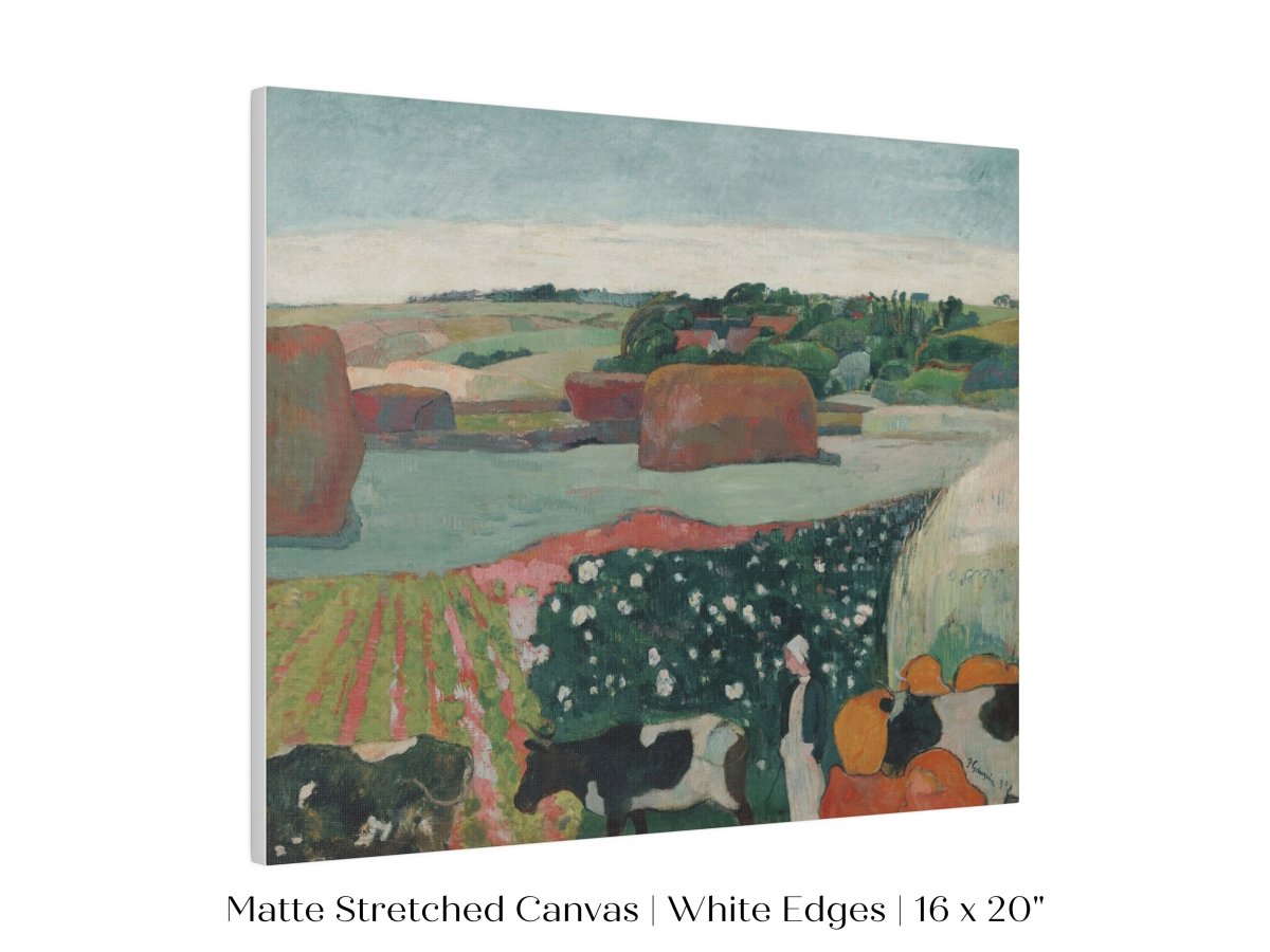 Haystacks and Cows | P500 - Single Art Prints - Piccolo Fiore Prints