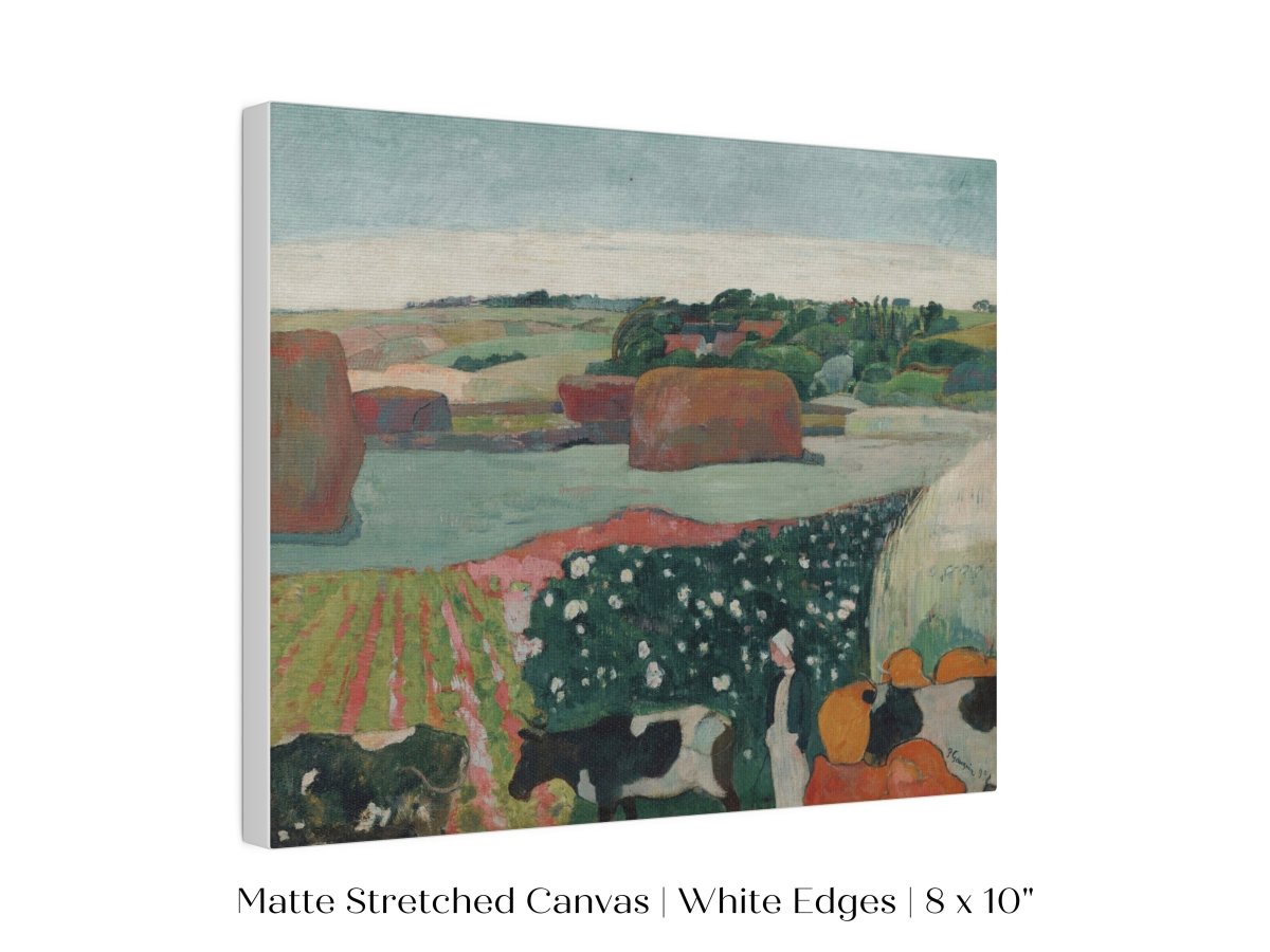 Haystacks and Cows | P500 - Single Art Prints - Piccolo Fiore Prints