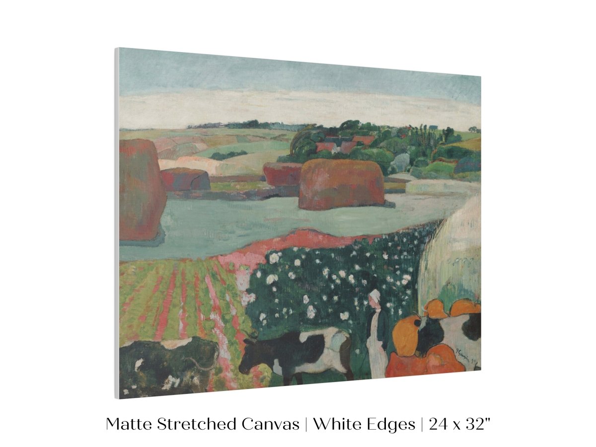 Haystacks and Cows | P500 - Single Art Prints - Piccolo Fiore Prints