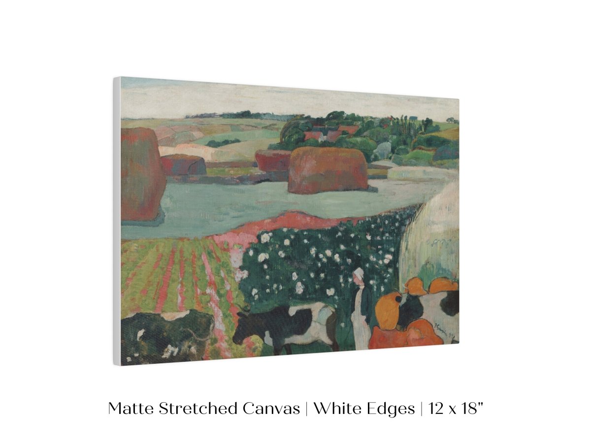 Haystacks and Cows | P500 - Single Art Prints - Piccolo Fiore Prints
