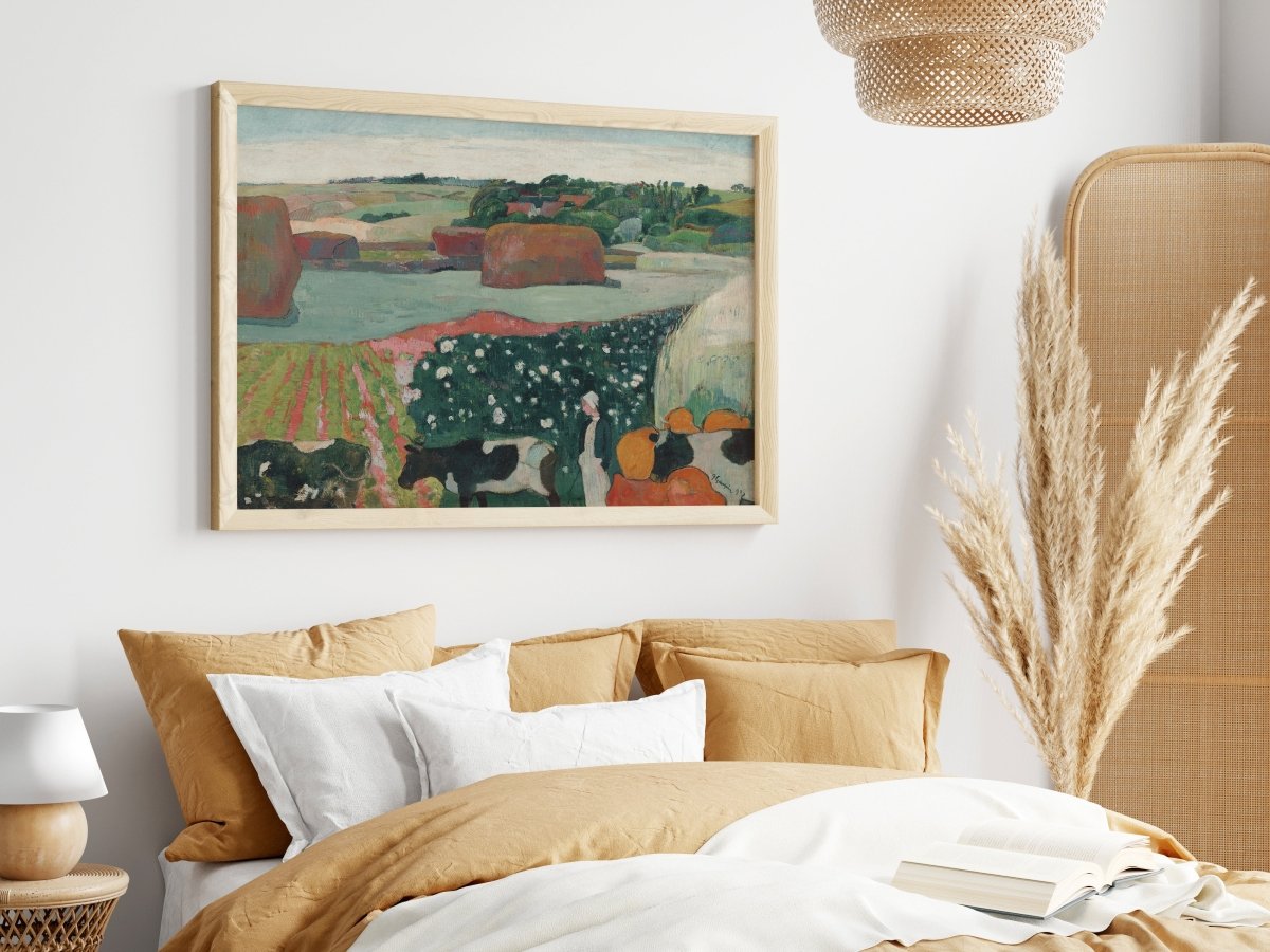 Haystacks and Cows | P500 - Single Art Prints - Piccolo Fiore Prints