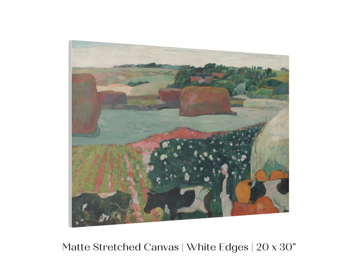 Haystacks and Cows | P500 - Single Art Prints - Piccolo Fiore Prints