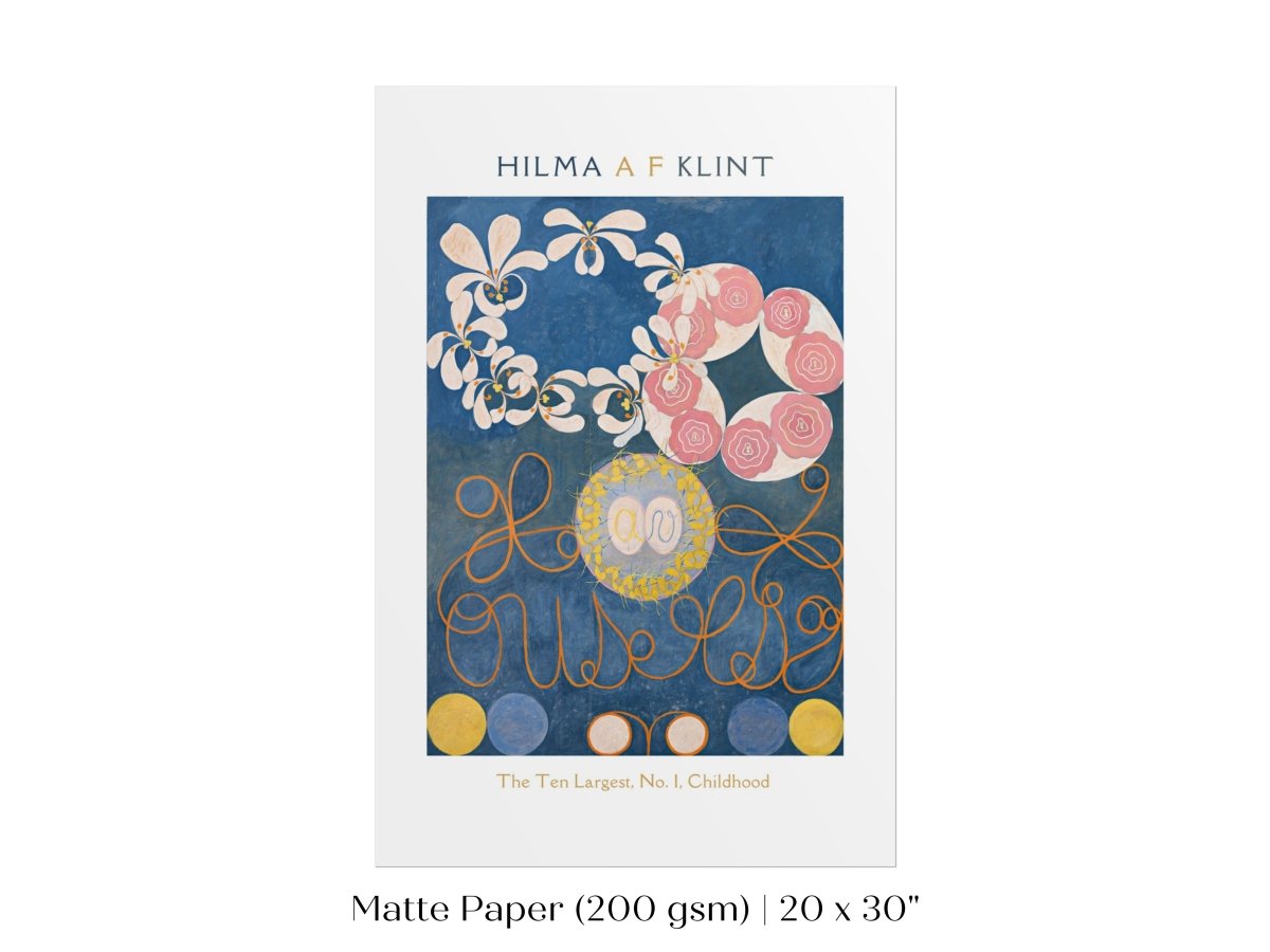 Hilma af Klint The Ten Largest | No. 1, Childhood | P575 - Single Art Prints - Piccolo Fiore Prints