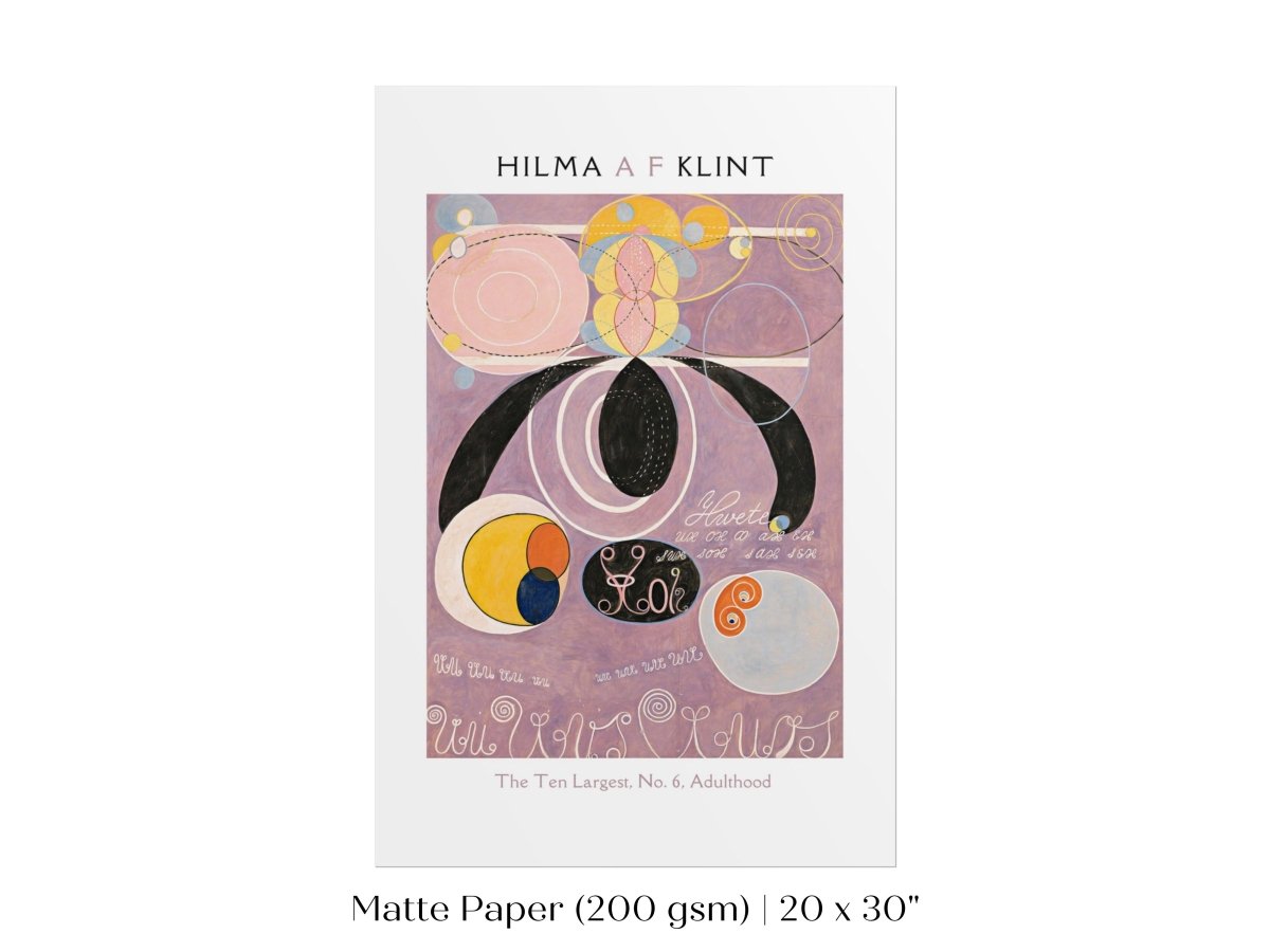 Hilma af Klint The Ten Largest | No. 6, Adulthood | P580 - Single Art Prints - Piccolo Fiore Prints