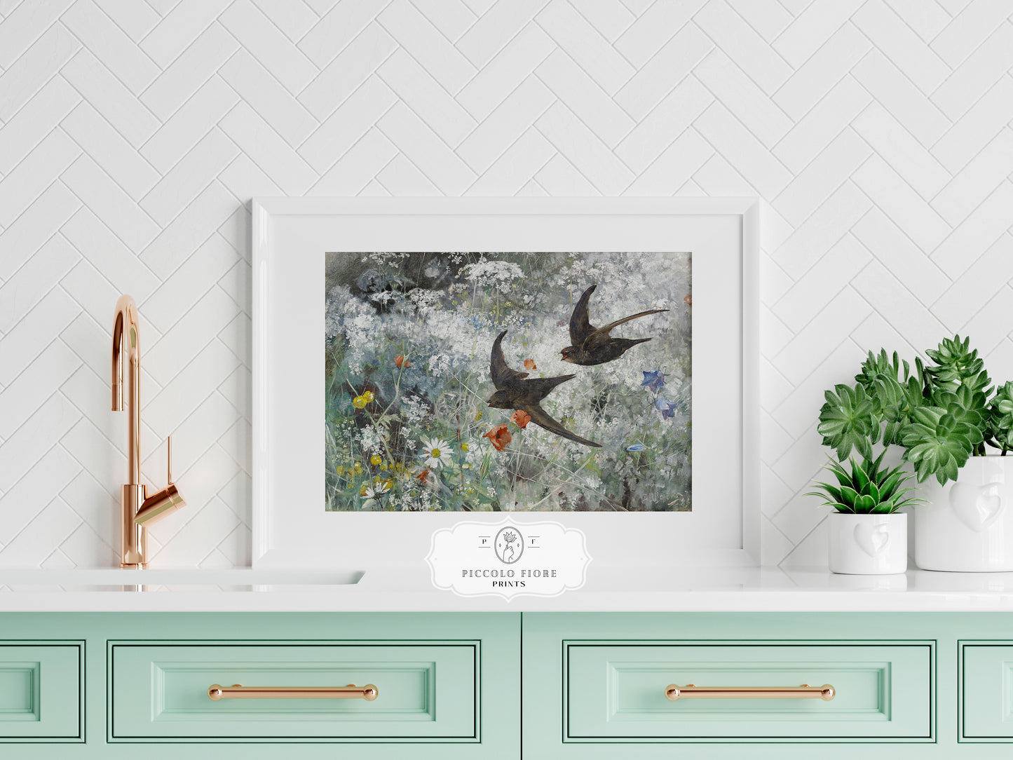Common Swifts and Wildflowers | P442